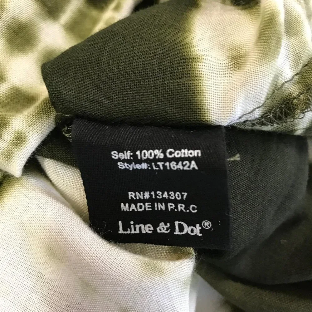 NWT Line & Dot / Anthropologie Womens Tie Dye Twisted Long Sleeve Crop Top Sz S - Picture 6 of 9